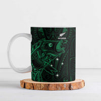 Custom New Zealand Fishing Ceramic Mug Maori Tribal Pattern - Polynesian Pride