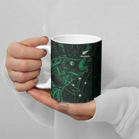 Custom New Zealand Fishing Ceramic Mug Maori Tribal Pattern - Polynesian Pride
