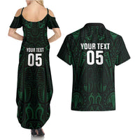 Custom New Zealand Fishing Couples Matching Summer Maxi Dress and Hawaiian Shirt Maori Tribal Pattern - Polynesian Pride