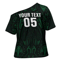 Custom New Zealand Fishing Cross Shoulder Shirt Maori Tribal Pattern LT05 - Polynesian Pride