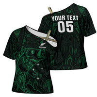 Custom New Zealand Fishing Cross Shoulder Shirt Maori Tribal Pattern LT05 - Polynesian Pride