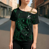 Custom New Zealand Fishing Cross Shoulder Shirt Maori Tribal Pattern LT05 - Polynesian Pride