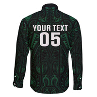 Custom New Zealand Fishing Family Matching Long Sleeve Bodycon Dress and Hawaiian Shirt Maori Tribal Pattern - Polynesian Pride