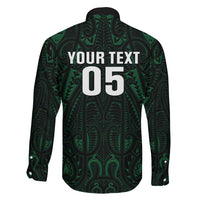 Custom New Zealand Fishing Family Matching Long Sleeve Bodycon Dress and Hawaiian Shirt Maori Tribal Pattern - Polynesian Pride