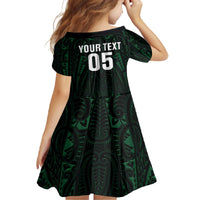 Custom New Zealand Fishing Family Matching Off The Shoulder Long Sleeve Dress and Hawaiian Shirt Maori Tribal Pattern - Polynesian Pride
