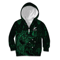 Custom New Zealand Fishing Kid Hoodie Maori Tribal Pattern - Polynesian Pride