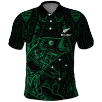 Custom New Zealand Fishing Polo Shirt Maori Tribal Pattern LT05 Black - Polynesian Pride