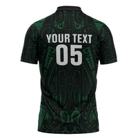 Custom New Zealand Fishing Zipper Polo Shirt Maori Tribal Pattern LT05 - Polynesian Pride