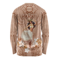 Hawaii Women's Day Long Sleeve Shirt With Polynesian Pattern LT05 - Polynesian Pride