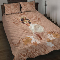 Hawaii Women's Day Quilt Bed Set With Polynesian Pattern LT05 Brown - Polynesian Pride