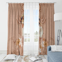 Hawaii Women's Day Window Curtain With Polynesian Pattern LT05 - Polynesian Pride