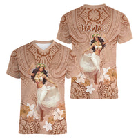 Hawaii Women's Day Women V Neck T Shirt With Polynesian Pattern LT05 - Polynesian Pride