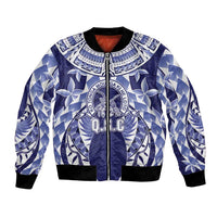 Personalised Tonga Queen Salote College Bomber Jacket Centenary Navy Version LT05 Unisex Navy - Polynesian Pride