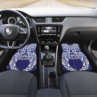 Personalised Tonga Queen Salote College Car Mats Centenary Navy Version LT05 Set 2pcs - Front Navy - Polynesian Pride