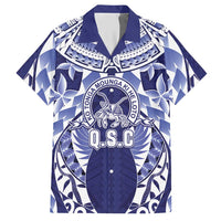 Personalised Tonga Queen Salote College Hawaiian Shirt Centenary Navy Version
