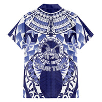 Personalised Tonga Queen Salote College Hawaiian Shirt Centenary Navy Version