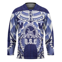 Personalised Tonga Queen Salote College Hockey Jersey Centenary Navy Version LT05 Unisex Navy - Polynesian Pride