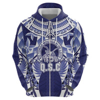 Personalised Tonga Queen Salote College Hoodie Centenary Navy Version LT05 - Polynesian Pride
