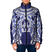 Personalised Tonga Queen Salote College Padded Jacket Centenary Navy Version LT05 Men Navy - Polynesian Pride