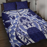 Tonga Queen Salote College Quilt Bed Set Centenary Navy Version LT05 Navy - Polynesian Pride