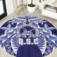 Tonga Queen Salote College Round Carpet Centenary Navy Version LT05 Navy - Polynesian Pride