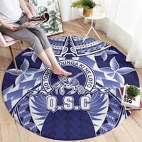 Tonga Queen Salote College Round Carpet Centenary Navy Version LT05 - Polynesian Pride