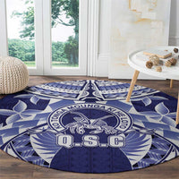 Tonga Queen Salote College Round Carpet Centenary Navy Version LT05 - Polynesian Pride