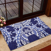 Tonga Queen Salote College Rubber Doormat Centenary Navy Version LT05 - Polynesian Pride