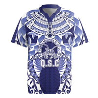 Personalised Tonga Queen Salote College Rugby Jersey Centenary Navy Version LT05 Navy - Polynesian Pride