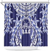 Tonga Queen Salote College Shower Curtain Centenary Navy Version LT05 Navy - Polynesian Pride