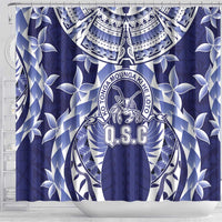 Tonga Queen Salote College Shower Curtain Centenary Navy Version LT05 - Polynesian Pride