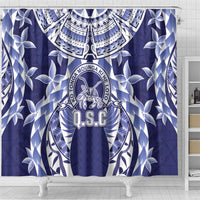Tonga Queen Salote College Shower Curtain Centenary Navy Version LT05 - Polynesian Pride