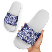 Tonga Queen Salote College Slide Sandals Centenary Navy Version LT05 - Polynesian Pride