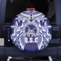 Tonga Queen Salote College Spare Tire Cover Centenary Navy Version LT05 No hole Navy - Polynesian Pride