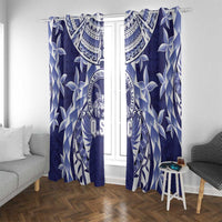 Tonga Queen Salote College Window Curtain Centenary Navy Version LT05 With Grommets Navy - Polynesian Pride