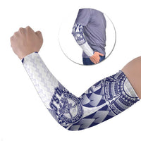 Personalised Tonga Queen Salote College Arm Sleeves Centenary White Version LT05 Set of 2 White - Polynesian Pride