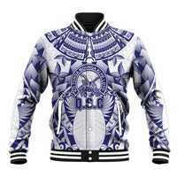 Personalised Tonga Queen Salote College Baseball Jacket Centenary White Version LT05 Unisex White - Polynesian Pride