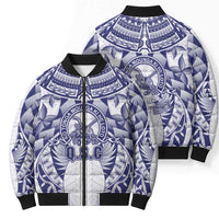 Personalised Tonga Queen Salote College Bomber Puffer Jacket Centenary White Version LT05 - Polynesian Pride