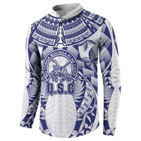 Personalised Tonga Queen Salote College Button Sweatshirt Centenary White Version LT05 - Polynesian Pride