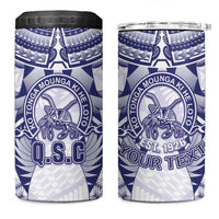 Personalised Tonga Queen Salote College 4 in 1 Can Cooler Tumbler Centenary White Version LT05 One Size: 16 oz White - Polynesian Pride