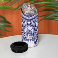 Personalised Tonga Queen Salote College 4 in 1 Can Cooler Tumbler Centenary White Version LT05 - Polynesian Pride