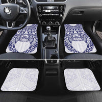 Personalised Tonga Queen Salote College Car Mats Centenary White Version LT05 Set 4pcs White - Polynesian Pride