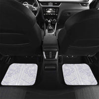 Personalised Tonga Queen Salote College Car Mats Centenary White Version LT05 Set 2pcs - Back White - Polynesian Pride