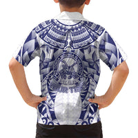 Personalised Tonga Queen Salote College Family Matching Off Shoulder Maxi Dress and Hawaiian Shirt Centenary White Version