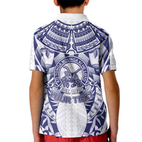 Personalised Tonga Queen Salote College Kid Polo Shirt Centenary White Version LT05 - Polynesian Pride