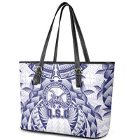 Tonga Queen Salote College Leather Tote Bag Centenary White Version LT05 - Polynesian Pride