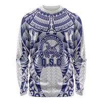 Personalised Tonga Queen Salote College Long Sleeve Shirt Centenary White Version LT05 Unisex White - Polynesian Pride