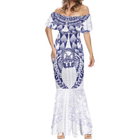 Personalised Tonga Queen Salote College Mermaid Dress Centenary White Version LT05 - Polynesian Pride