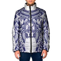 Personalised Tonga Queen Salote College Padded Jacket Centenary White Version LT05 Men White - Polynesian Pride
