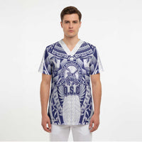 Personalised Tonga Queen Salote College Scrub Top Centenary White Version LT05 - Polynesian Pride